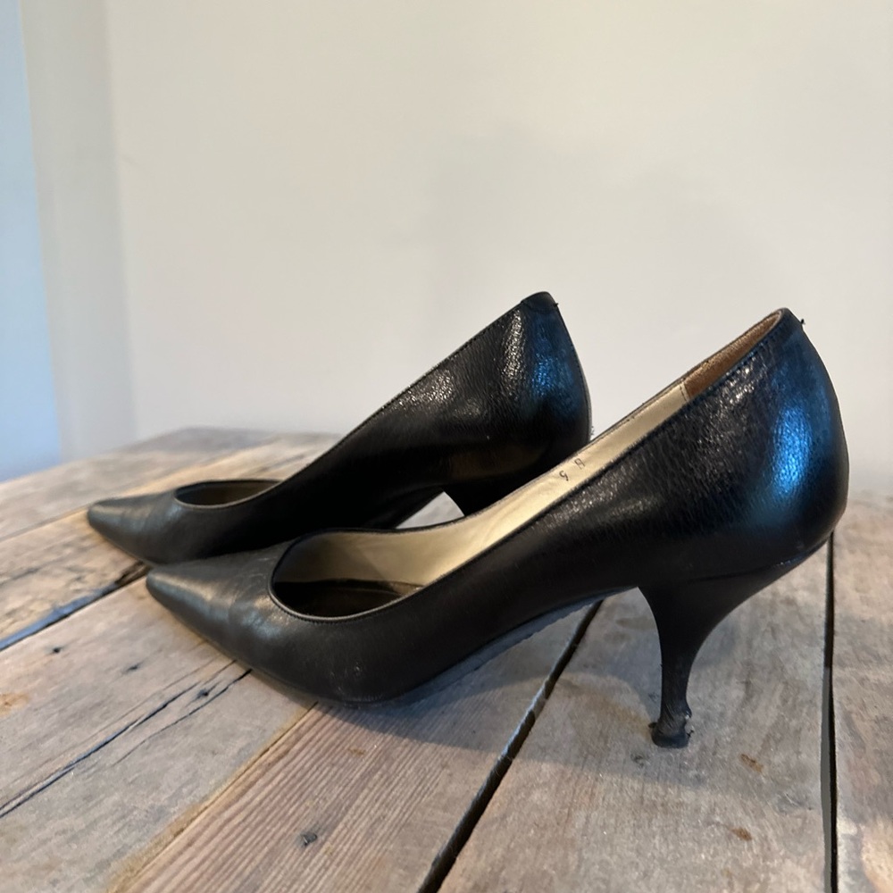 Coach Black Leather Amy Heels
